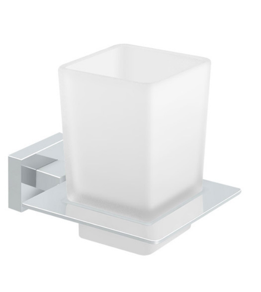 Wall Mounted Glass Tooth Brush Caddy