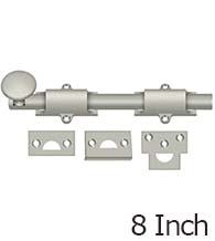 Solid Brass 8 Inch Surface Bolt, Deltana 8SB