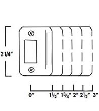 Extended Full Lip Strike Plate with Radius Corners
