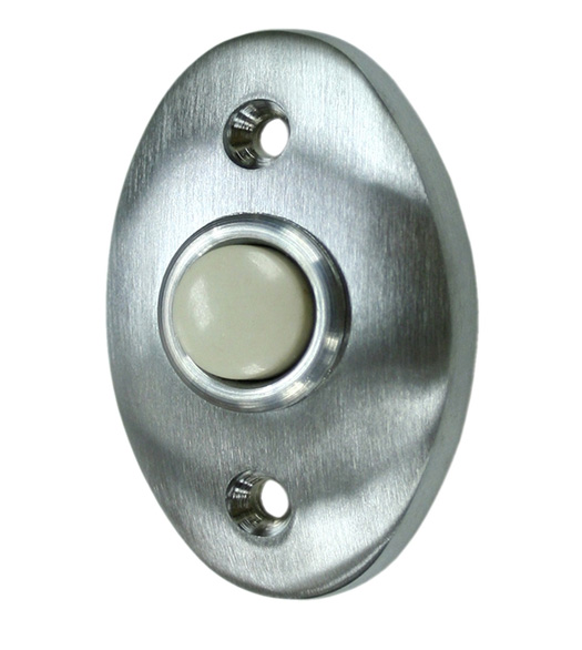 Solid Brass Oval Doorbell Button