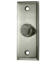 Solid Brass Contemporary Doorbell Button, Deltana BBS333