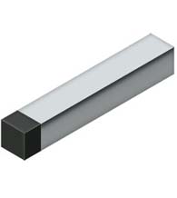 4 Inch Square Baseboard Door Bumper, Deltana BDSS40