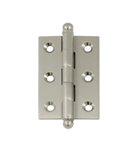 2-1/2 Inch 1-11/16 Inch Solid Brass Cabinet Hinge, Pair, Deltana CH2517