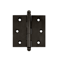 2-1/2 Inch Square Solid Brass Cabinet Hinge, Pair, Deltana CH2525