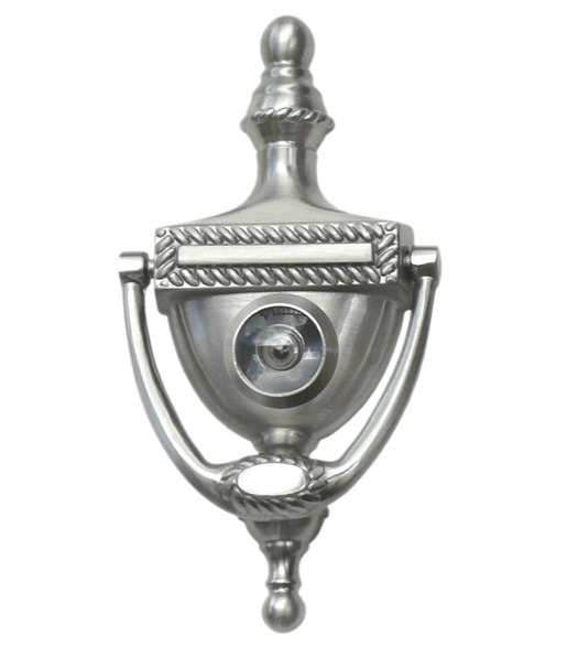 Rope Solid Brass Door Knocker With Peephole