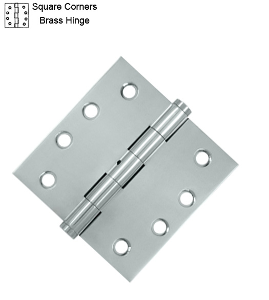 Deltana 4 Inch Brass Hinge
