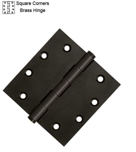 4-1/2 Inch Solid Brass Hinges