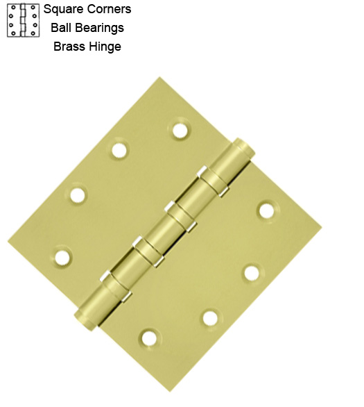 4-1/2  Brass Hinge with Ball Bearing