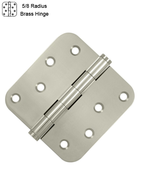 4 Inch Brass Hinge ZigZag Holes