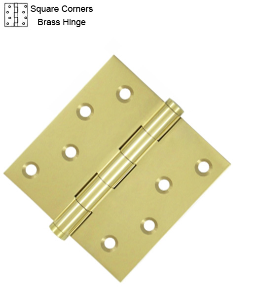 4 Inch Residential Brass Hinge ZigZag Holes