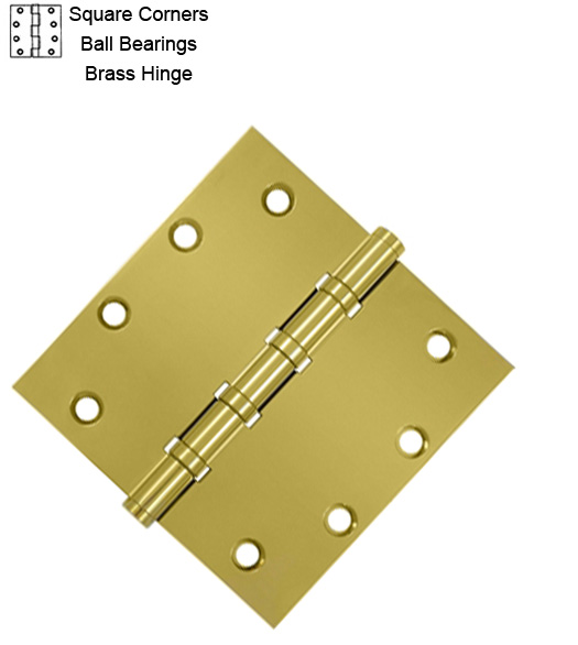 5 Inch Brass Hinge with Ball Bearing