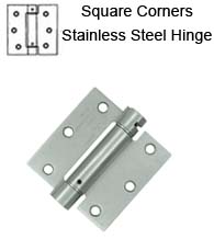 3-1/2 x 3-1/2 Stainless Steel Spring Hinge, Deltana DSH35U32D