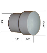 Replacement Rubber For Floor Door Stop, Deltana FDB218-RUBBER