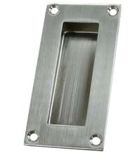 Satin Stainless Steel Rectangular Flush Pull, Deltana FP155U32D