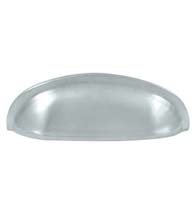 Solid Brass Elongated Shell Cabinet Handle, Deltana K407