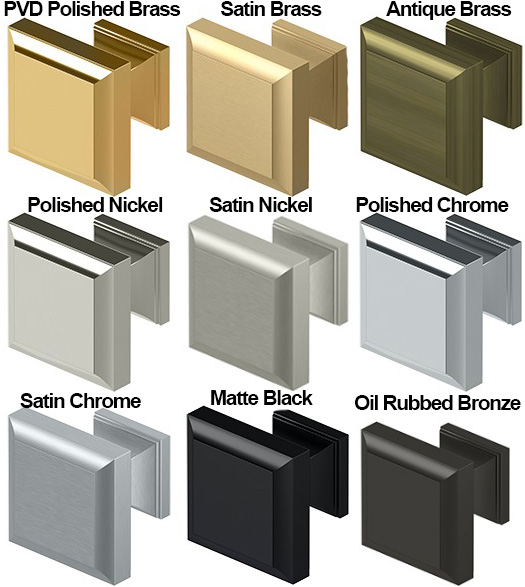 Solid Brass Square Cabinet Knob