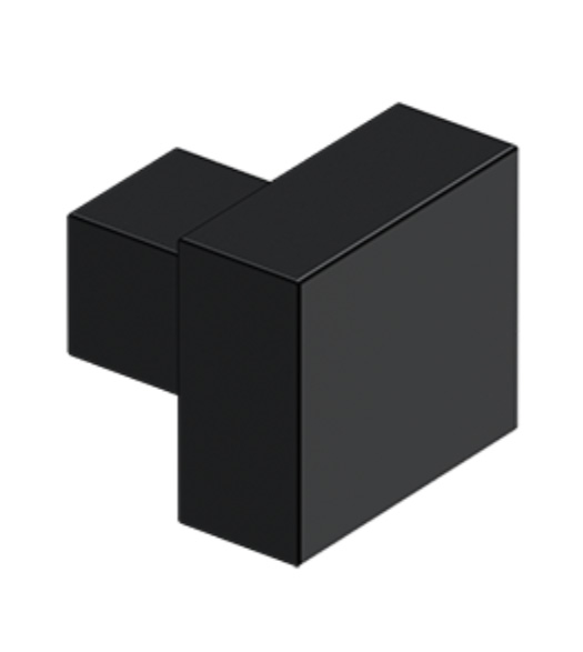 1-1/4 Inch Square Modern Cabinet Knob