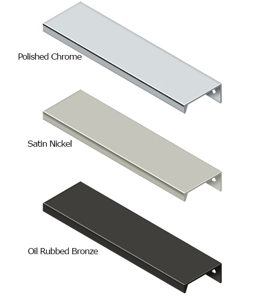 Medium Aluminum Edge Cabinet Pull