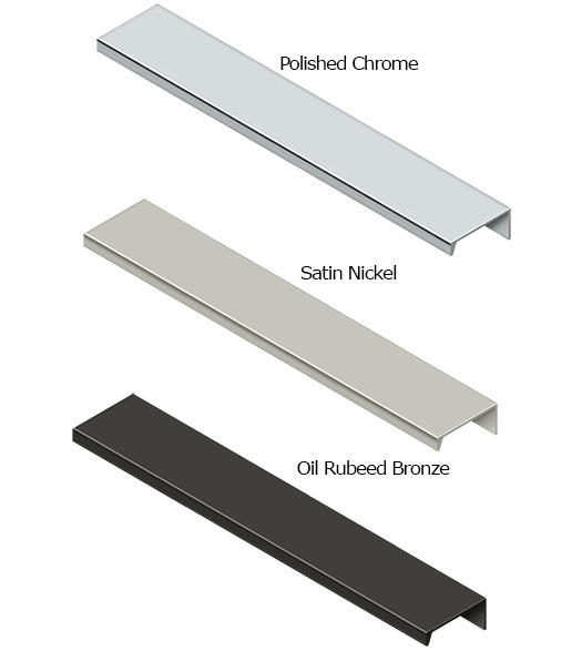 Large Modern Hidden Cabinet Pull