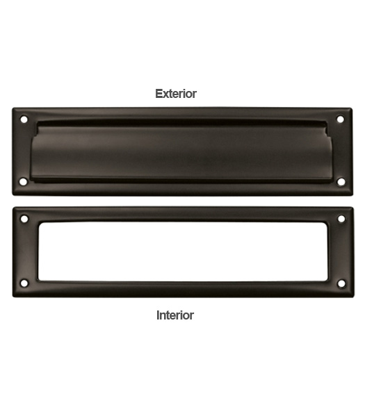 Brass Mail Slots with Trim Bezel