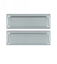 Solid Brass 8-7/8 Inch Mail Slot With Interior Flap, Deltana MS627