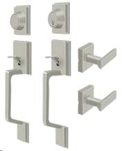 Highgate Double Door Handleset with Dummy, Deltana PRHHL/PRHHDL