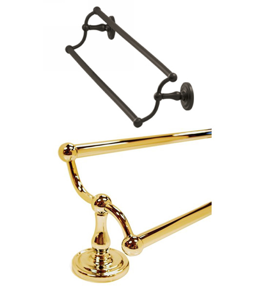 Solid Brass Classic 24 Double Towel Bar