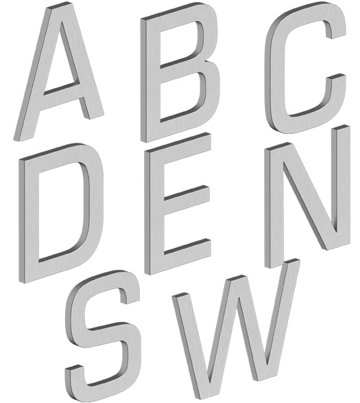 4 Inch Modern Address Letters