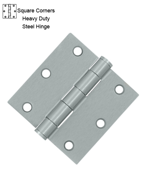 3-1/2 Inch Heavy Duty Steel Door Hinge