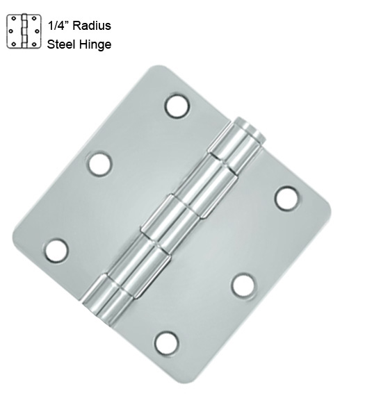 3-1/2 x 1/4 Radius Residential Steel Hinges