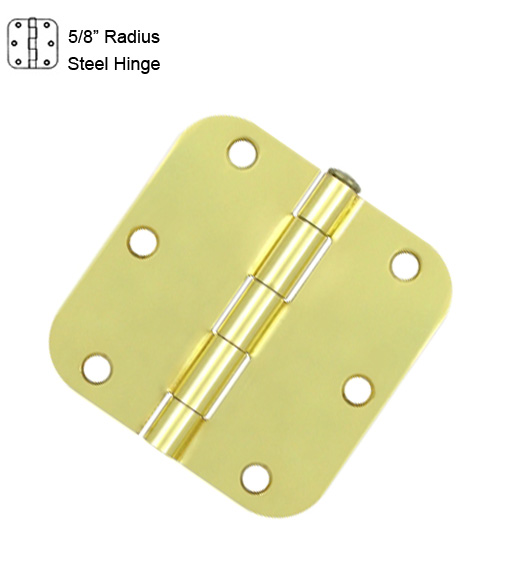3-1/2  x 5/8 Radius Residential Steel Hinge