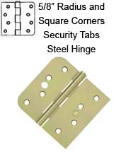 4 x 4-1/4 x 5/8 Radius Leaf x Square Corner for Fiberglass Doors, Pair, Deltana S41/4058U