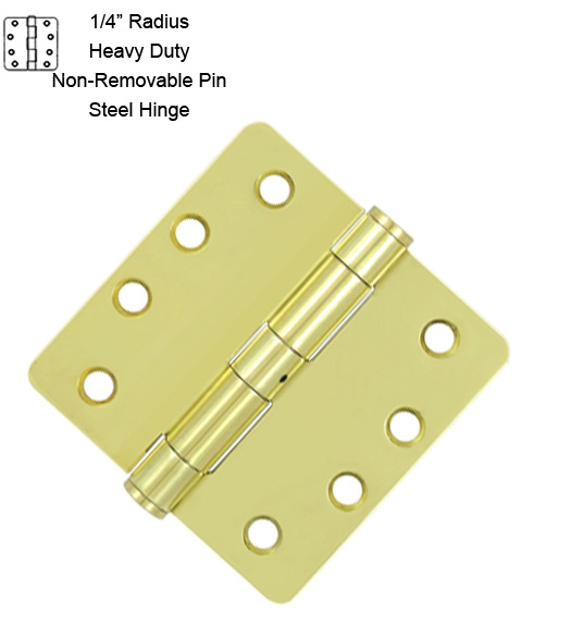 4 Inches x 1/4 Radius HD Steel Hinge with NRP
