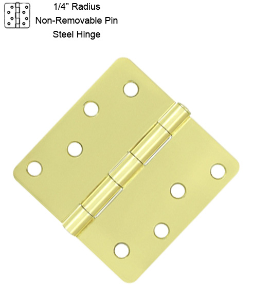 4 Non-Removable Pin Security Hinges