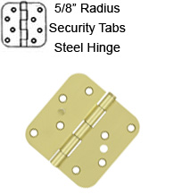 4 x 4 x 5/8 Radius Benchmark Door Hinges, Pair, Deltana S44R5BMS
