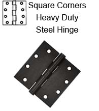 4-1/2 x 4-1/2 x Square Corners Heavy Duty Steel Hinges, Pair, Deltana S45U