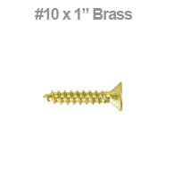 Solid Brass Wood Screw 10 x 1, Bag of 100, Deltana SCWB1010