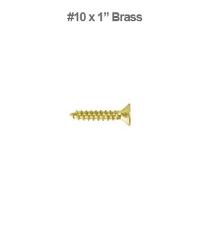 #10 x 1 Brass Wood Screw, Bag of 100