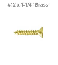 Solid Brass Wood Screw 12 x 1-1/4, Bag of 100, Deltana SCWB12125