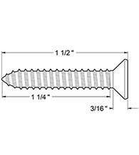 Solid Brass Wood Screw 14 x 1-1/4,  Bag of 100, Deltana SCWB14125