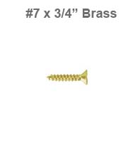 Solid Brass Wood Screw 7 x 3/4, Bag of 100, Deltana SCWB775