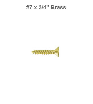 7 x 3/4 Brass Wood Screw, Bag of 100