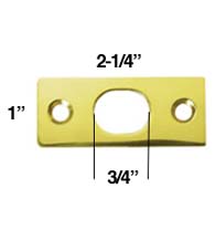 Strike Plate for Deltana Extension Flush Bolt, Deltana SP12EFB