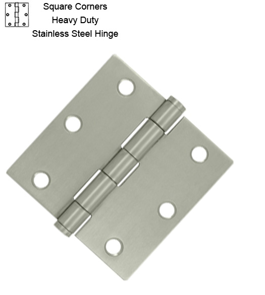 3-1/2 Inch Heavy Duty Stainless Steel Hinge