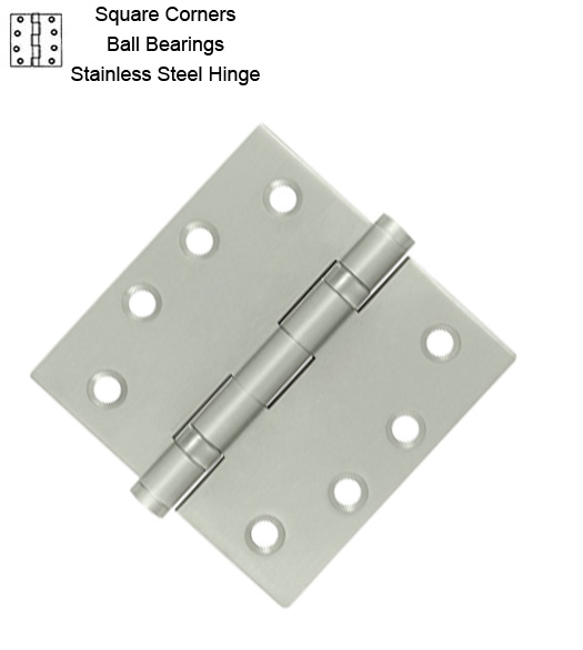4 Stainless Steel Hinge 2 Ball Bearings