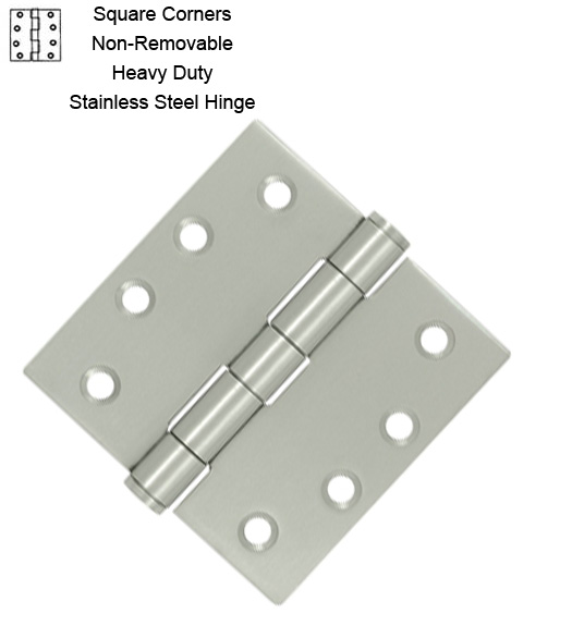 Stainless Steel Hinge Non-Removable Pin