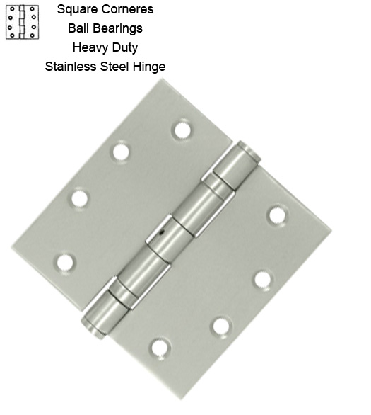 4-1/2 Inch Satin Stainless Steel Hinge