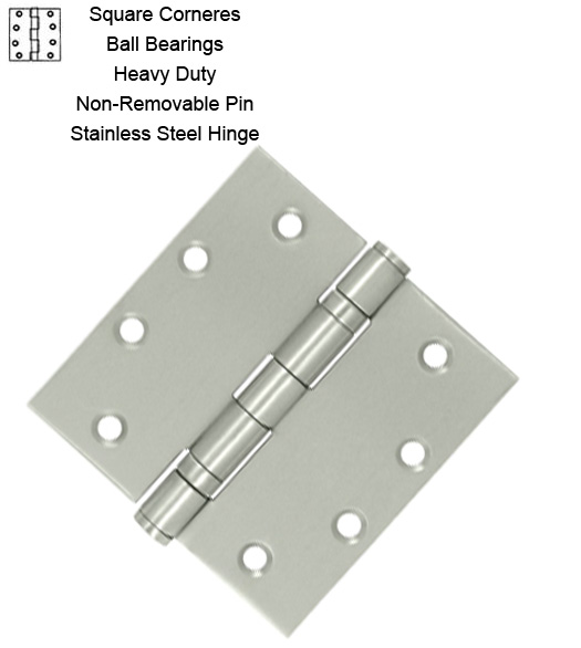4-1/2 Inch NRP Stainless Steel Hinge