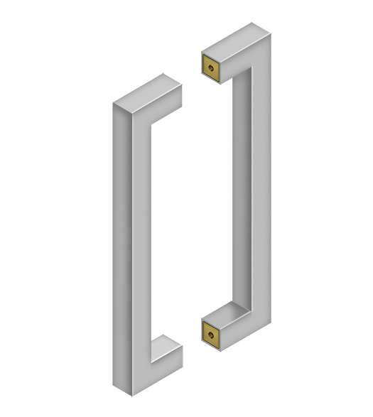Contemporary Back-to-Back 12 Door Pull Set