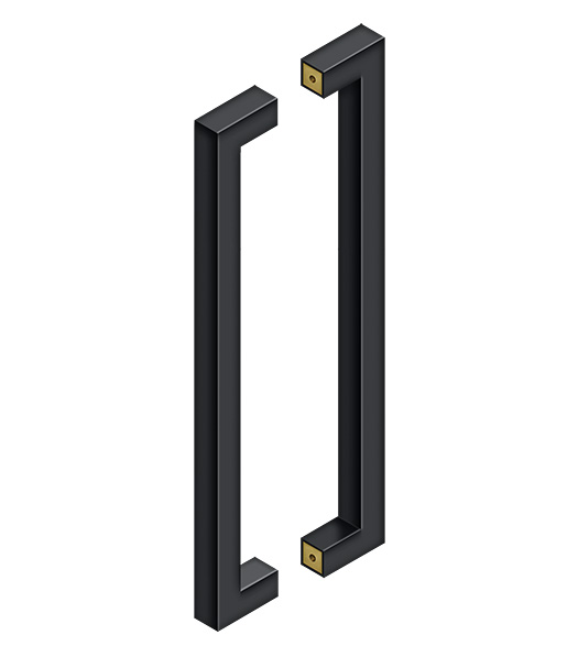 Contemporary Back-to-Back 18 Door Pull Set